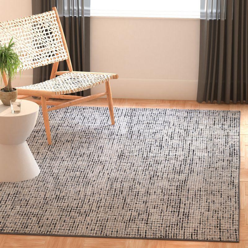 Abstract ABT468 Handmade Indoor Area Rug - Dark Grey/Ivory - 6'x9' - Safavieh