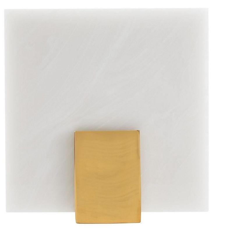 Mars Acrylic Drink Table - White/Brass - Safavieh.