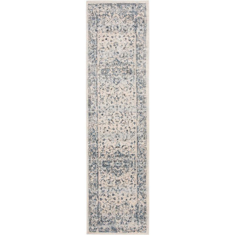 Charleston CHL411 Loomed Indoor Runner Rug - Ivory/Navy - 2'x6' - Safavieh