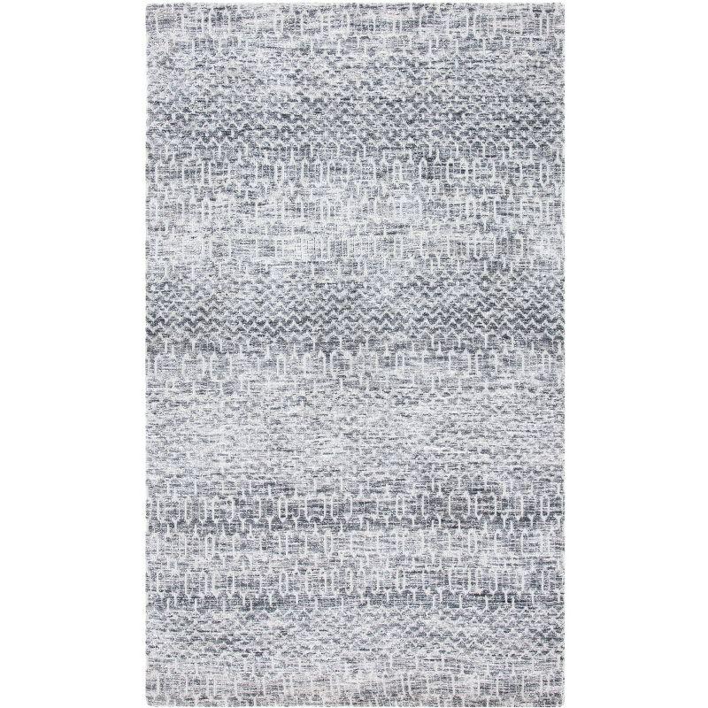 Gray Hand-Tufted Wool Rectangular Area Rug 8' x 10'