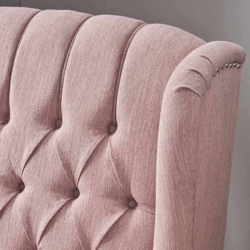 Appaloosa Oversized Wingback Press-Back Recliner Pink - Christopher Knight Home: Chic Tufted, Nailhead Trim, Polyester Upholstery