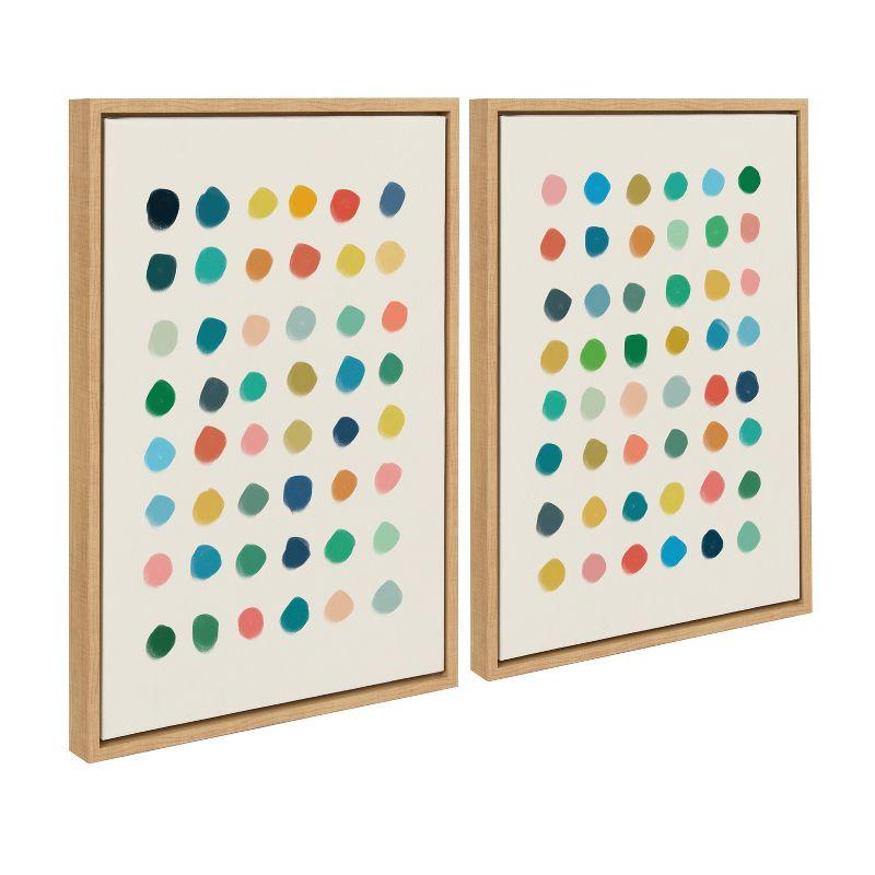 Kate & Laurel All Things Decor (Set of 2) 18"x24" Sylvie Meditation 1 and 2 Framed Canvas Wall Arts by Kelly Knaga Natural