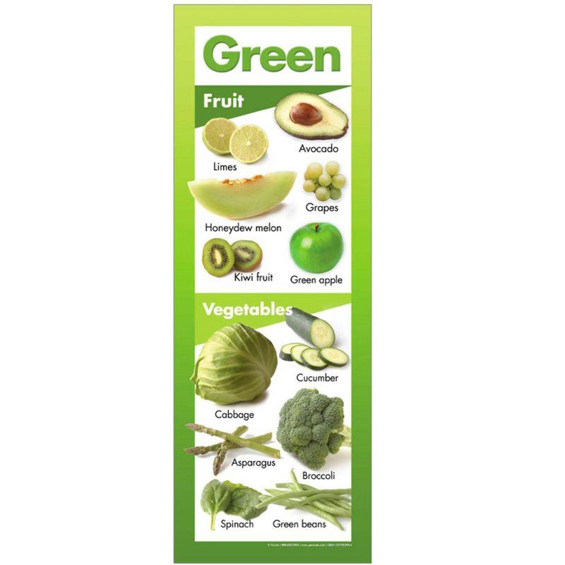 Visualz Fruits and Vegetables by Color Poster, 8-1/2 x 24 Inch, Set of 5