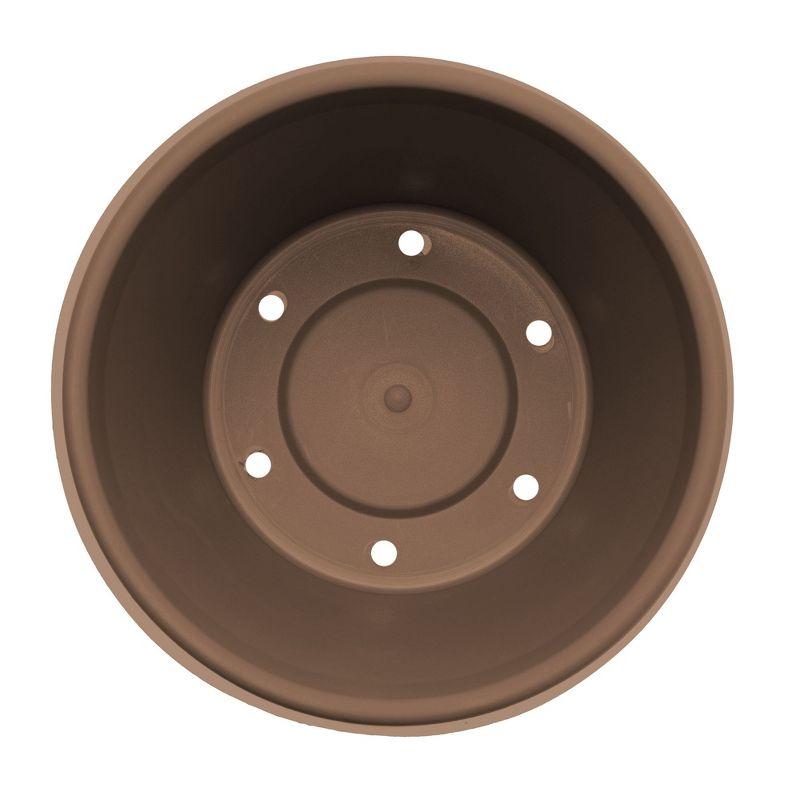 Bloem Terra 13"W x 10.75"H Gardening Pot Planter, Chocolate Brown (Saucer Sold Separately)
