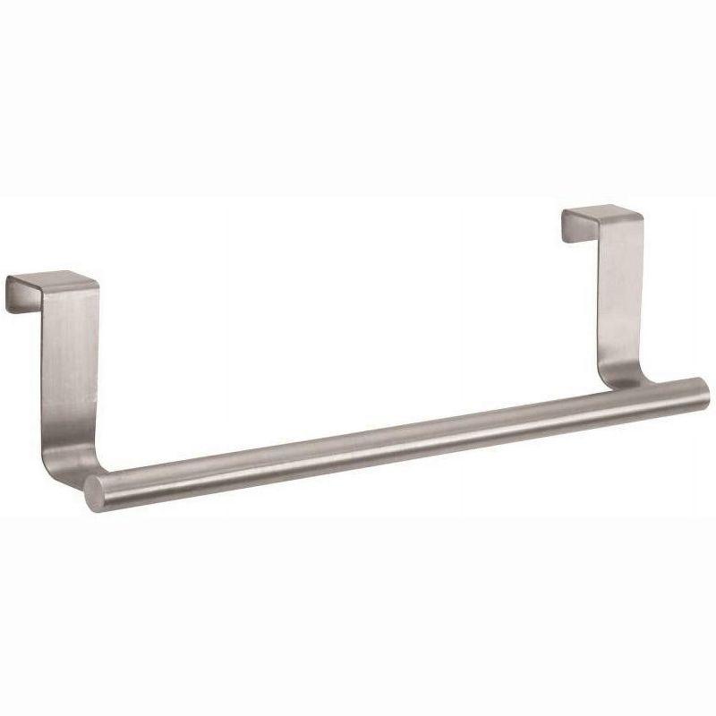 iDesign Brushed Silver Over the Cabinet Towel Bar 9-1/4 in. L Stainless Steel