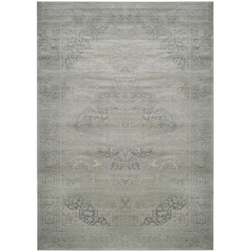 Vintage VTG159 Power Loomed Indoor Skid-Resistant Area Rug - Silver - 8'x10' - Safavieh