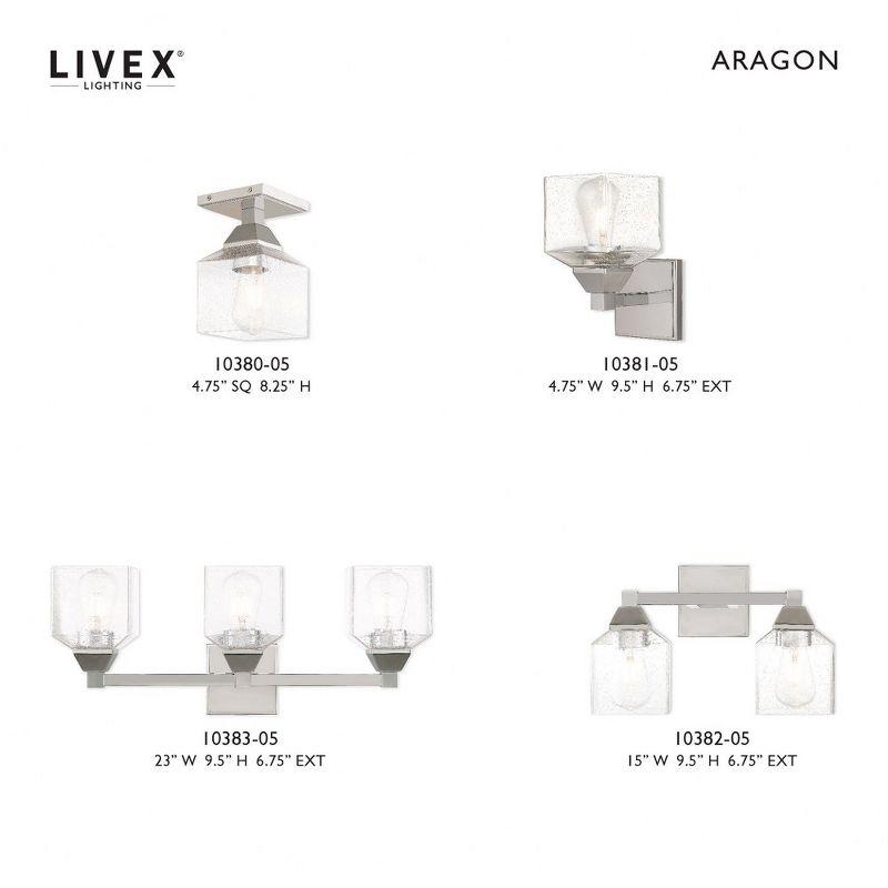 Livex Lighting Aragon 1 - Light Flush Mount in  Polished Chrome