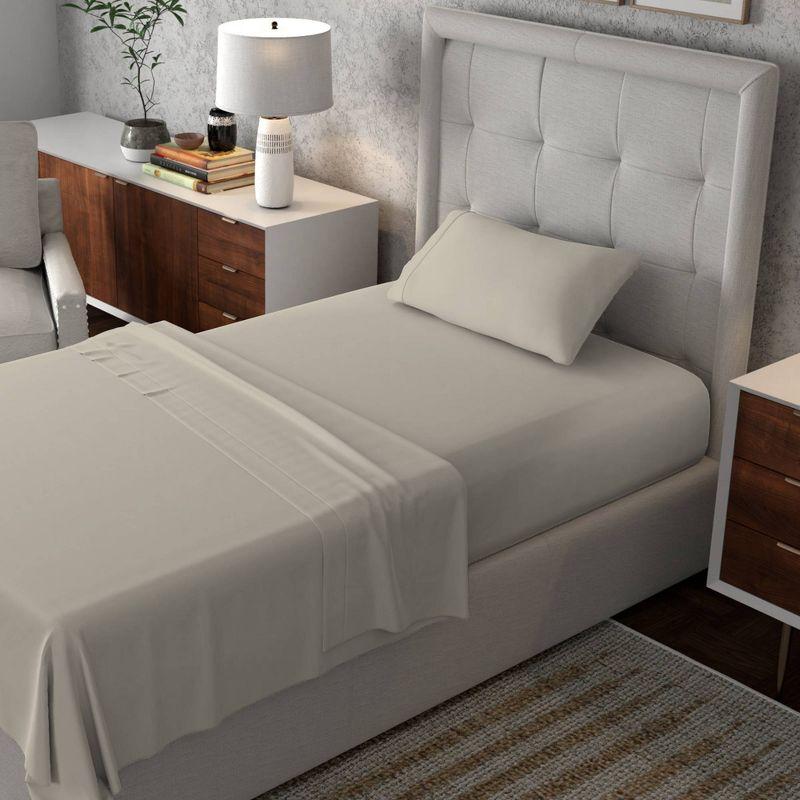 Aireolux Luxury 100% Cotton 600TC Ultra-Soft & Silky Wrinkle-Resistant Sheet Set