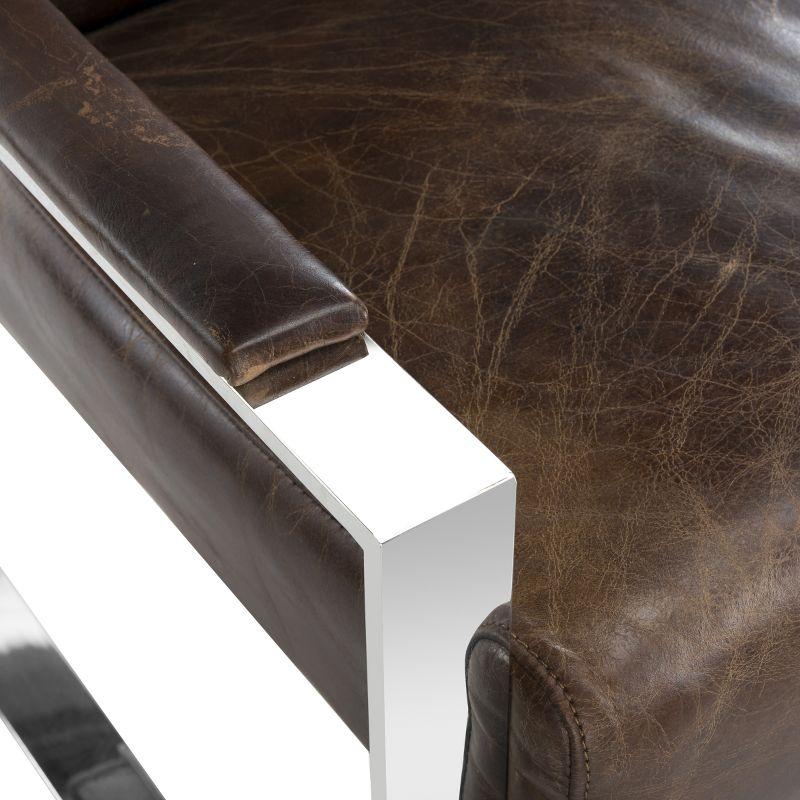 Parkgate Occassional Chair - KNT5010A - Brown/Silver - Safavieh Couture