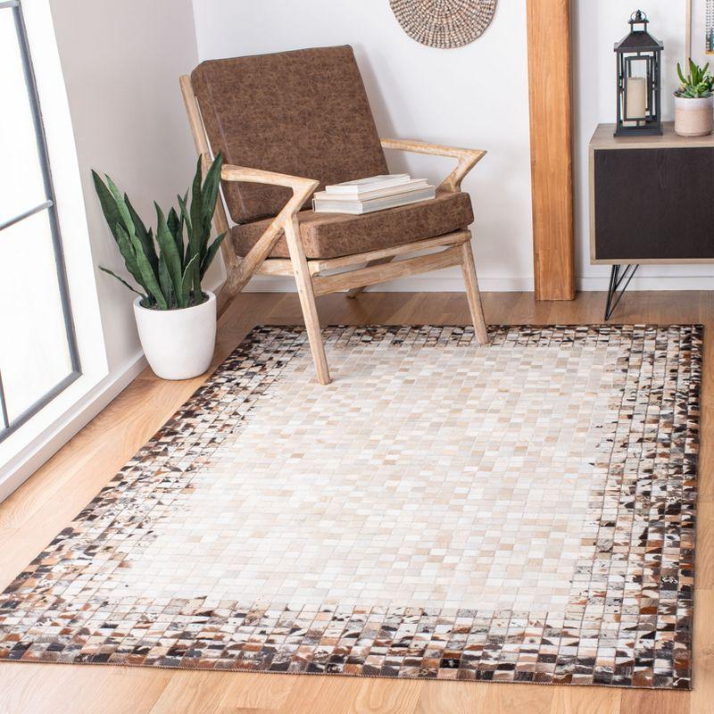 Studio Leather STL812 Hand Woven Area Rug - Beige/Brown - 4'x6' - Safavieh.