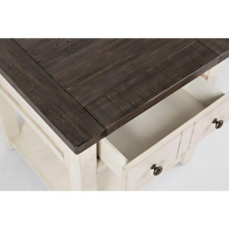 Jofran,Madison County Rustic Reclaimed Pine Farmhouse End Table
