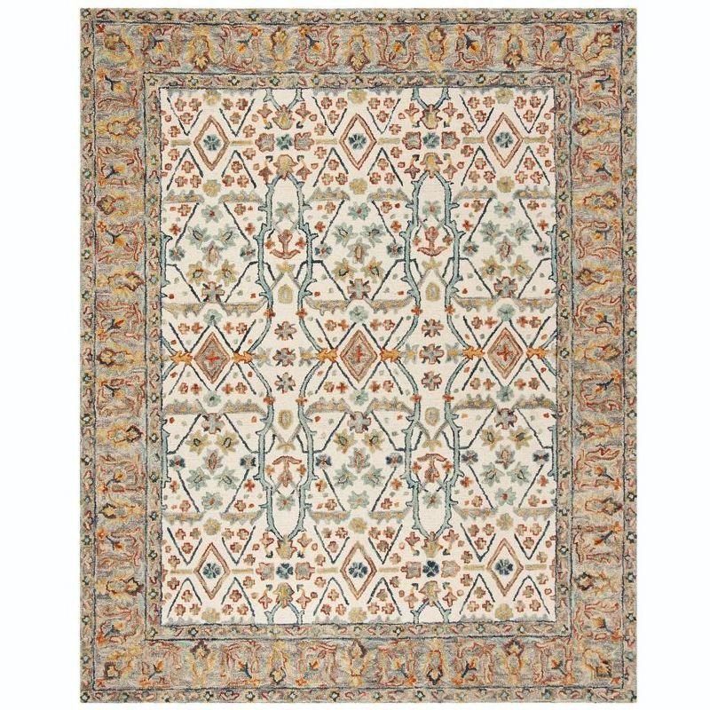 Aspen APN308 Hand Tufted Indoor Area Rug - Ivory/Blue - 9'x12' - Safavieh