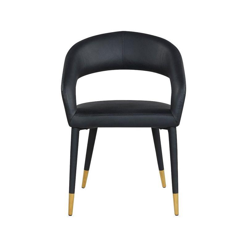 Meridian Furniture,Destiny Black Vegan Leather Dining Chair