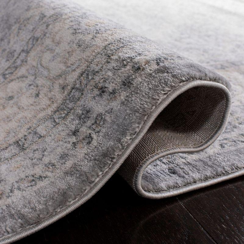 Isabella ISA919 Power Loomed Area Rug - Grey/Cream - 4'x6' - Safavieh