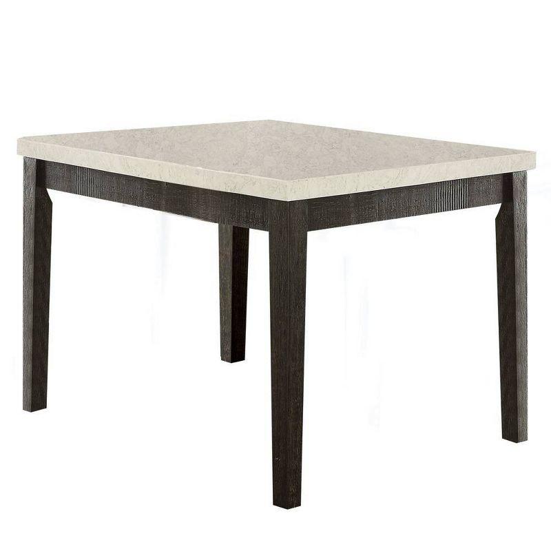 54" Nolan Accent Table White Marble/Salvage Dark Oak - Acme Furniture