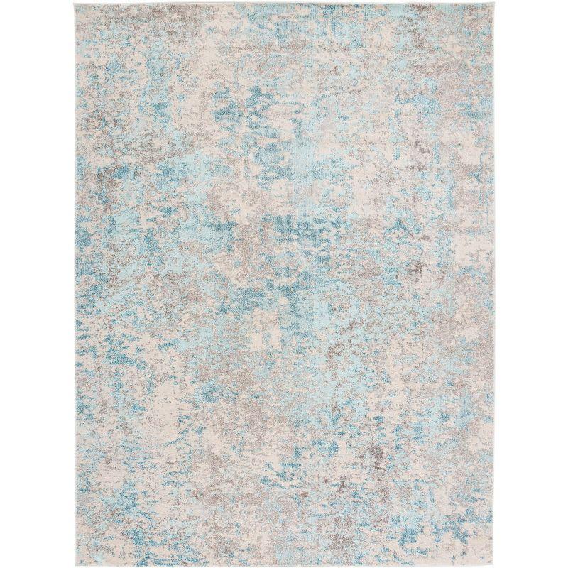 Ivory Synthetic 6' x 9' Hand-Knotted Easy Care Area Rug