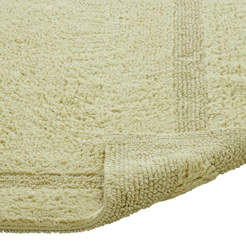 Better Trends Lux 100% Cotton Tufted Solid Reversible Bath Rug Set 2 PC (17" x 24" | 17" x 24") - Sage
