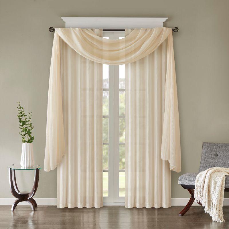 Madison Park Harper Solid Crushed Curtain Panel Pair (Set of 2)