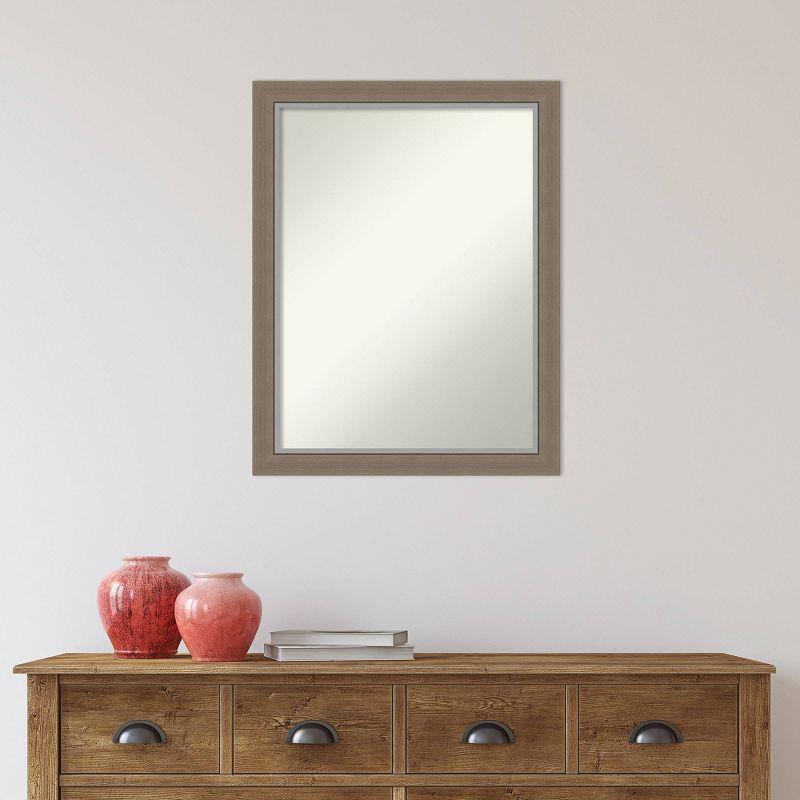 21"x27" Eva Narrow Wall Mirror for Bathroom, Modern Style - Amanti Art: Includes Mounting Hardware