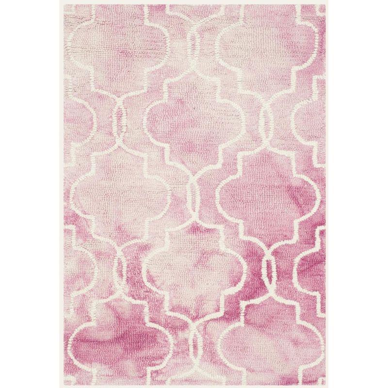 Dip Dye DDY676 Hand Tufted Indoor Accent Rug - Rose/Ivory - 2'x3' - Safavieh