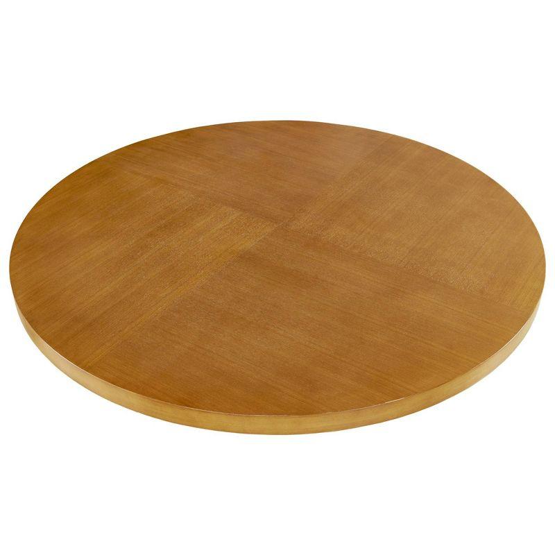 44" Round Kennedy Dining Table Pecan - Ink+Ivy: Seats 4, Wood Veneer, Modern Style