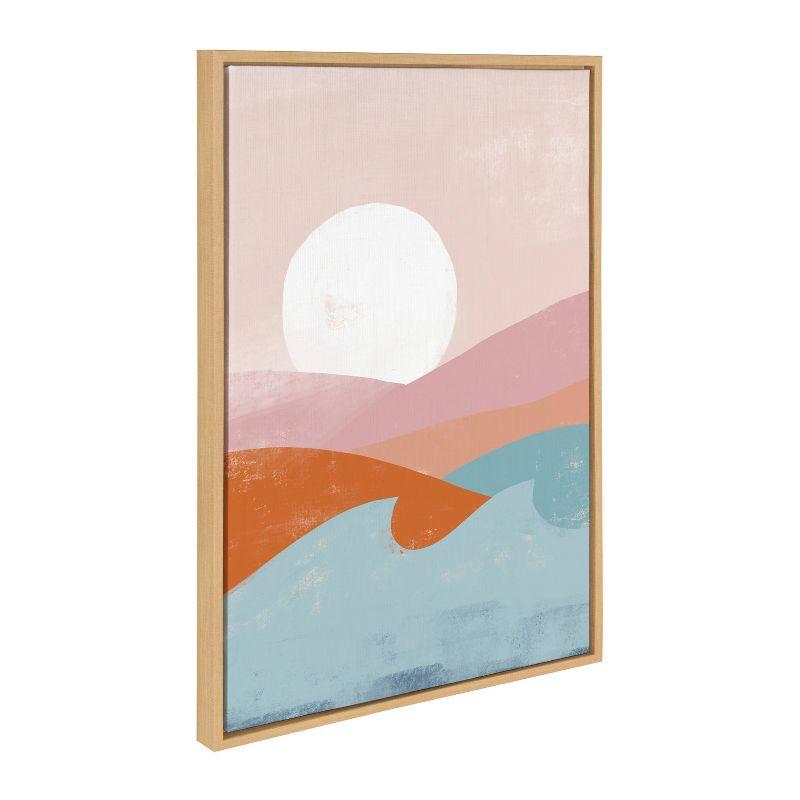 Kate & Laurel All Things Decor 23" x 33" Sylvie Endless Summer Vertical Framed Wall Canvas Natural : Serene Beach Scene, Modern Home Decor