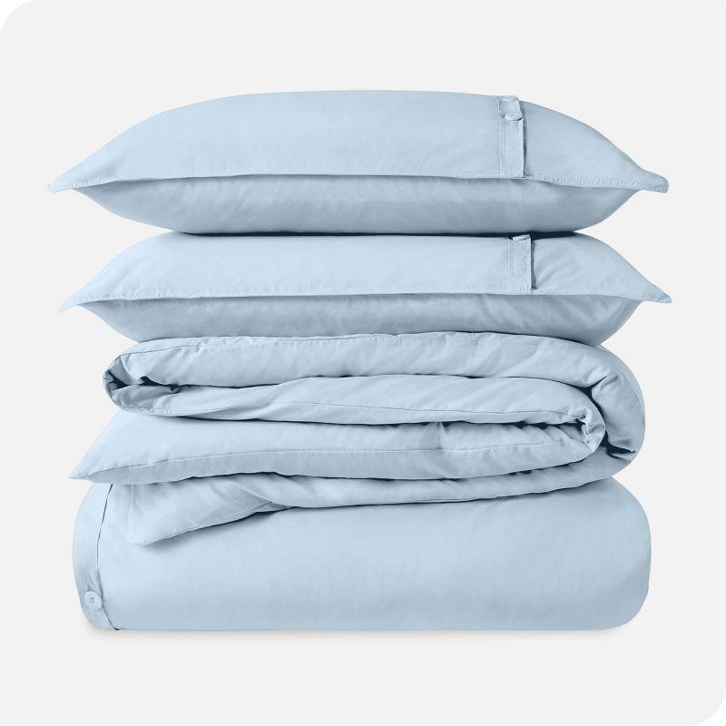 Bare Home Modern & Contemporary Organic Percale Machine Woven Duvet Cover Set