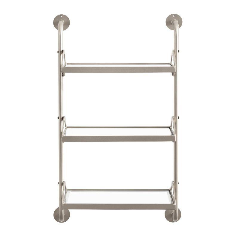 Kate & Laurel All Things Decor 18"x30" Marit Three-Tier Wall Shelf Silver