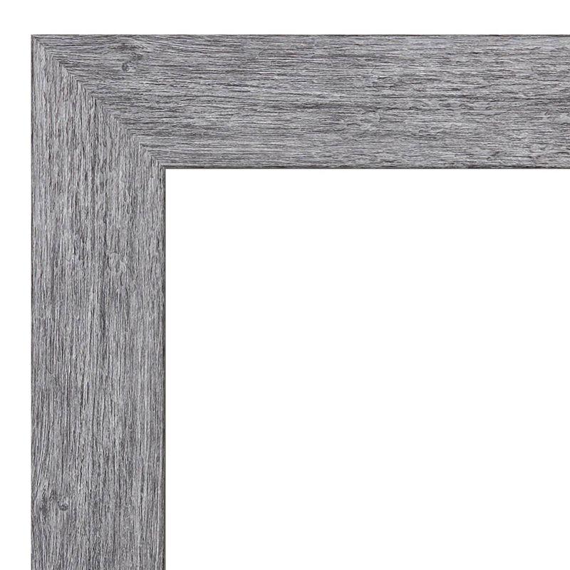 23" x 29" Bark Rustic Framed Bathroom Vanity Wall Mirror Gray - Amanti Art: Beveled, Polystyrene Frame, No Assembly Required