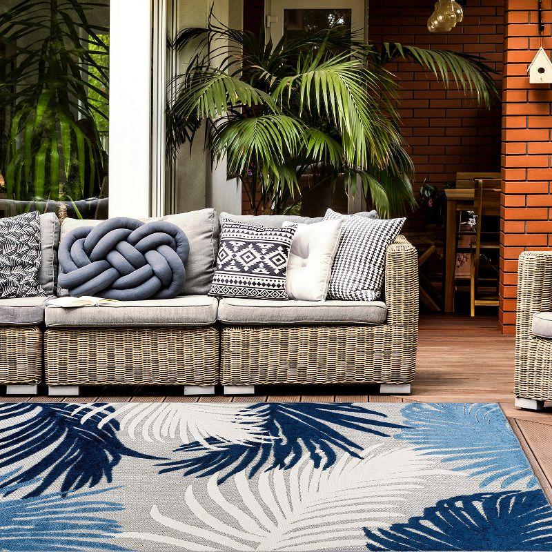 World Rug Gallery Tropical Floral Indoor/Outdoor Area Rug