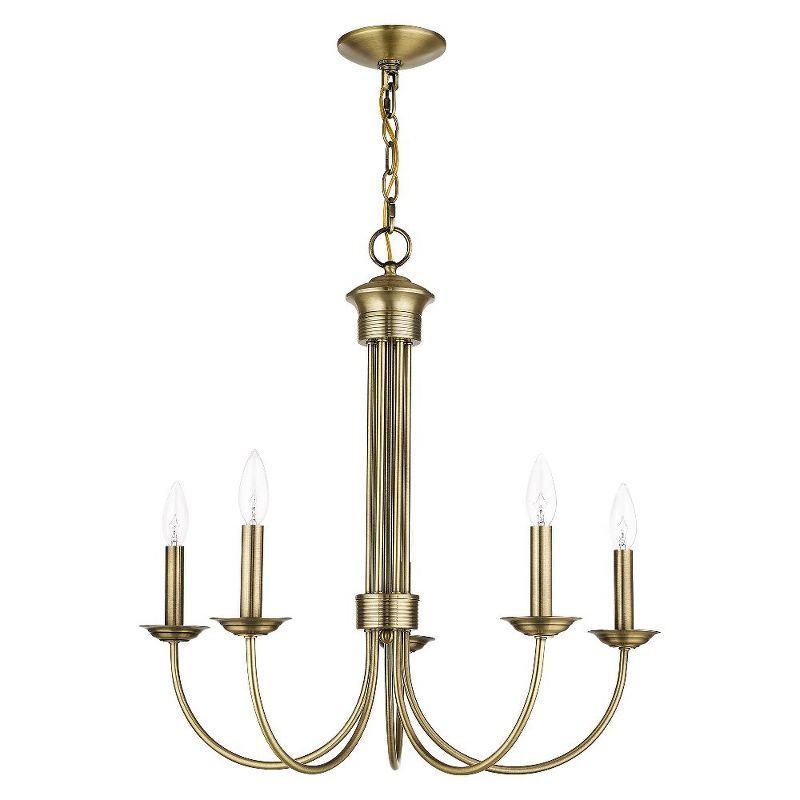 Livex Lighting Estate 5 - Light Chandelier in  Brushed Nickel