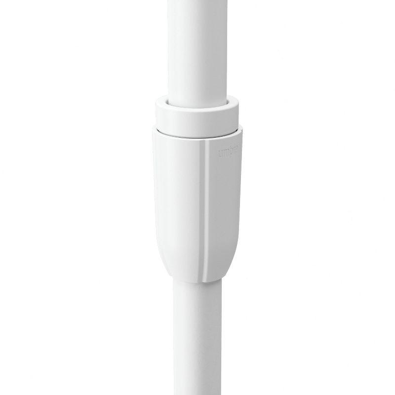 36"-66" Umbra Anywhere Curtain Rod White: Tension Mount, Metal, Smooth Finish, 5-Year Warranty, 15 lb Capacity