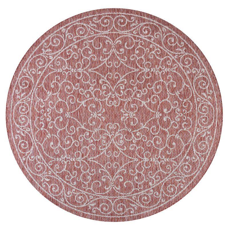 Charleston Vintage Filigree Textured Weave Indoor/Outdoor Area Rug  - JONATHAN Y