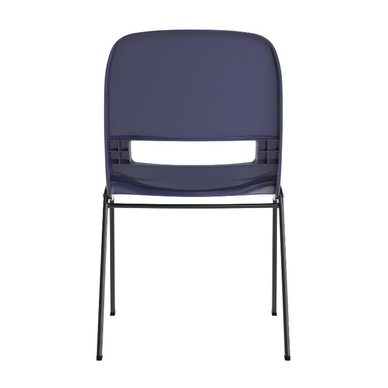 Navy Ergonomic Metal Frame Stackable School Chair