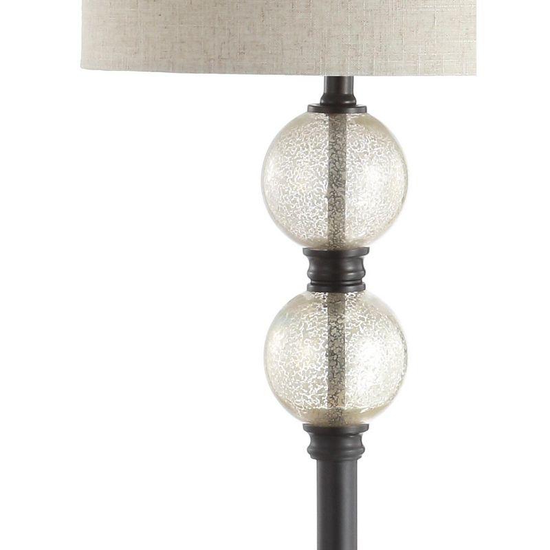 JONATHAN Y January 60" Glass/Metal LED Floor Lamp, Mercury Glass/Oil Rubbed Bronze