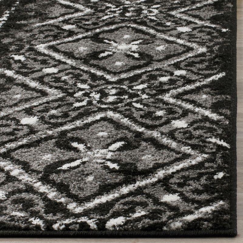 Adirondack ADR111 Machine Made Indoor Area Rug - Black/Silver - 6'x9' - Safavieh
