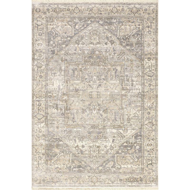 Nuloom Harriet Vintage Medallion Fringe Indoor Area Rug