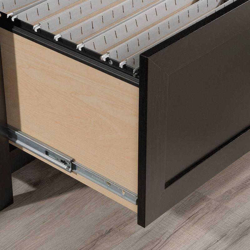 2 Drawer County Line Lateral File Cabinet Estate Black - Sauder: Modern Style, MDF, Paper Laminate Surface