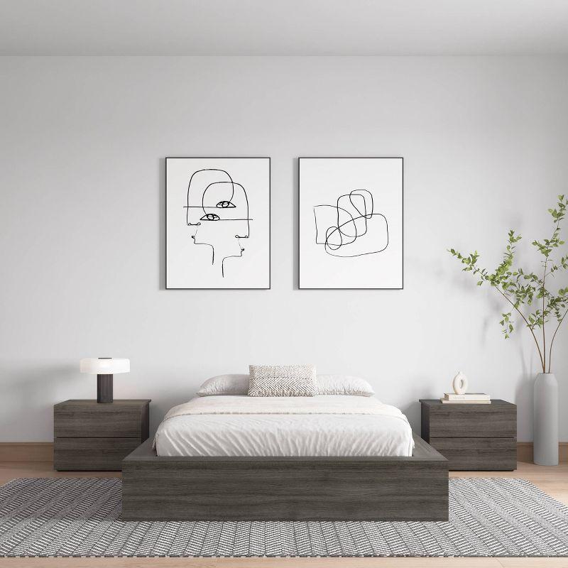 Nexera Full James Platform Bed Gray