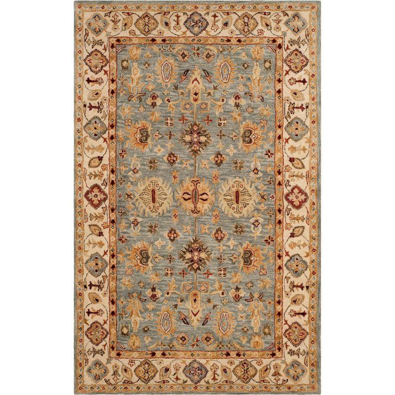 Antiquity AT847 Hand Tufted Indoor Area Rug - Blue/Ivory - 5'x8' - Safavieh