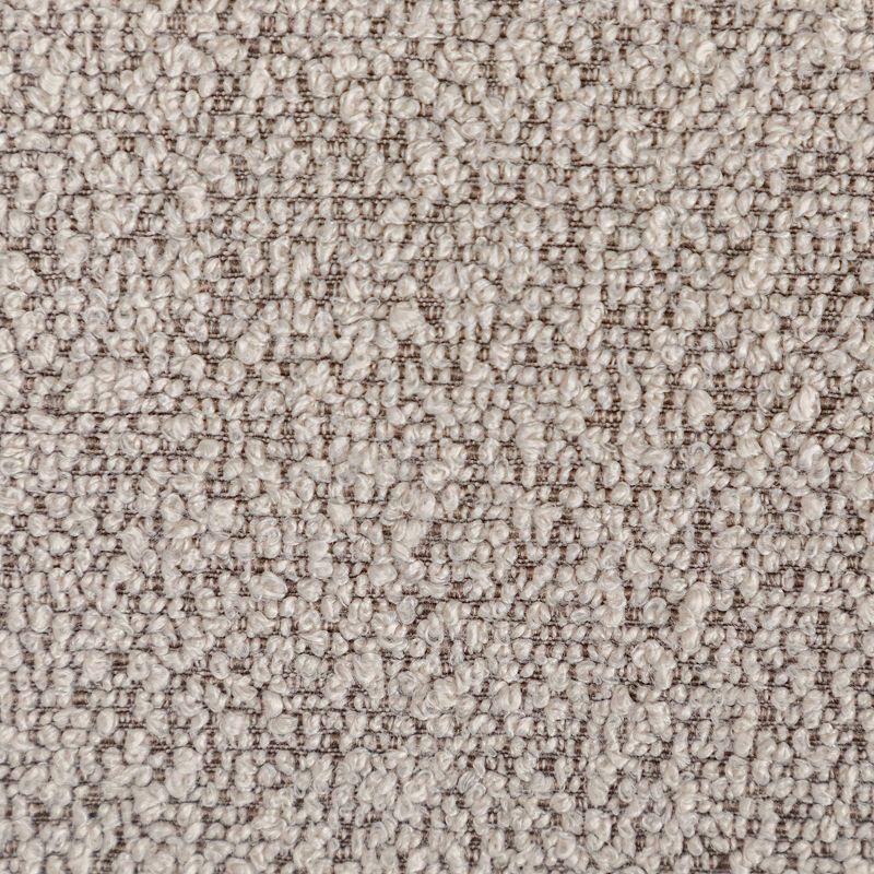 Boucle Upholstered Swivel Armchair Taupe - Kinwell: Pine Frame, 360° Metal Base, 300 lbs Capacity