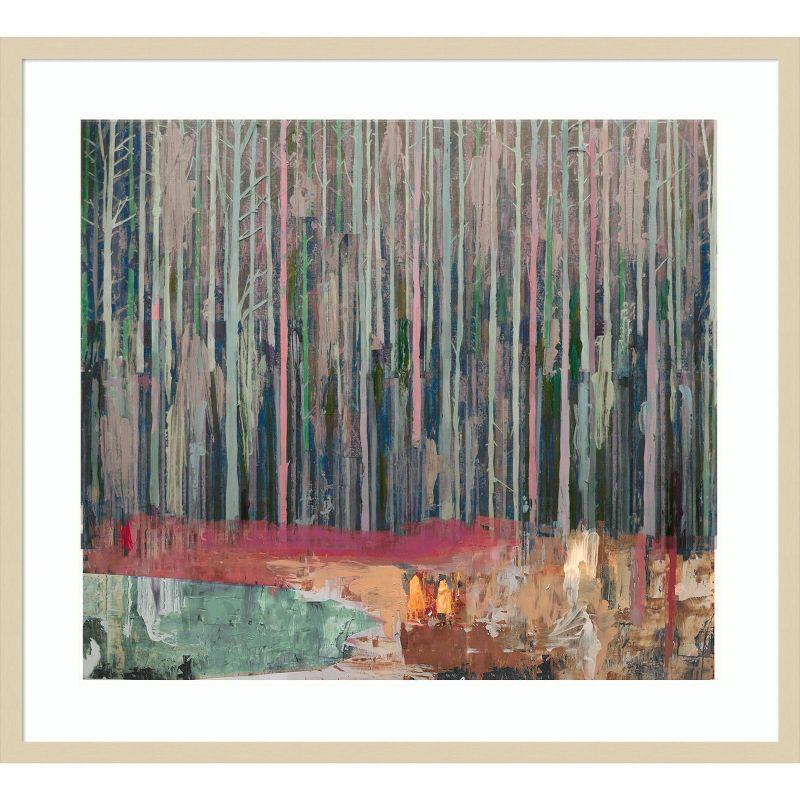 Forests Edge Abstract Giclee Print with Hardwood Frame