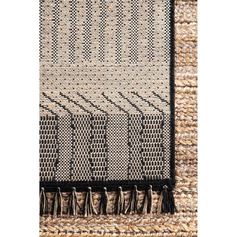 Gray Geometric Moroccan Indoor/Outdoor Area Rug