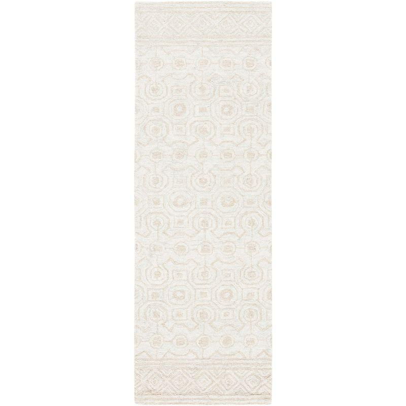 Micro-Loop MLP950 Hand Tufted Indoor Runner Rug - Ivory/Light Green - 2'3"x7' - Safavieh