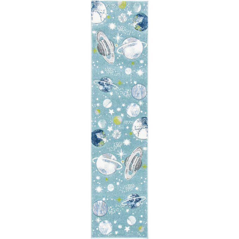 Carousel Kids  CRK103 Loomed Indoor Runner Rug - Teal/Ivory - 2'x8' - Safavieh
