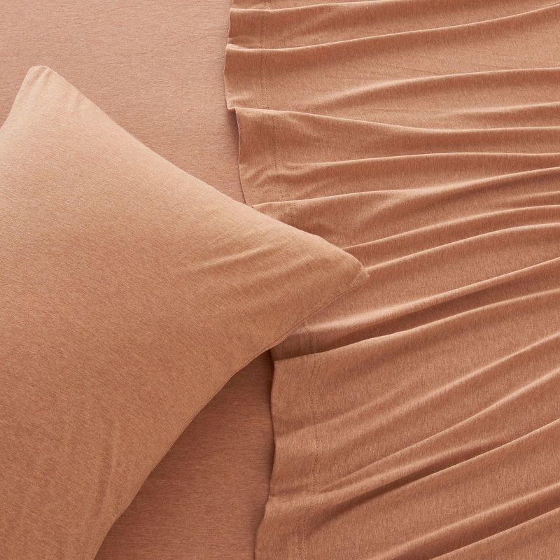 Ultra-Soft Heathered Jersey Knit Cotten Blend Sheet Set - Great Bay Home