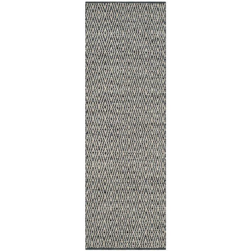 Montauk MTK414 Hand Woven Indoor Runner Rug - Ivory/Dark Grey - 2'3"x7' - Safavieh