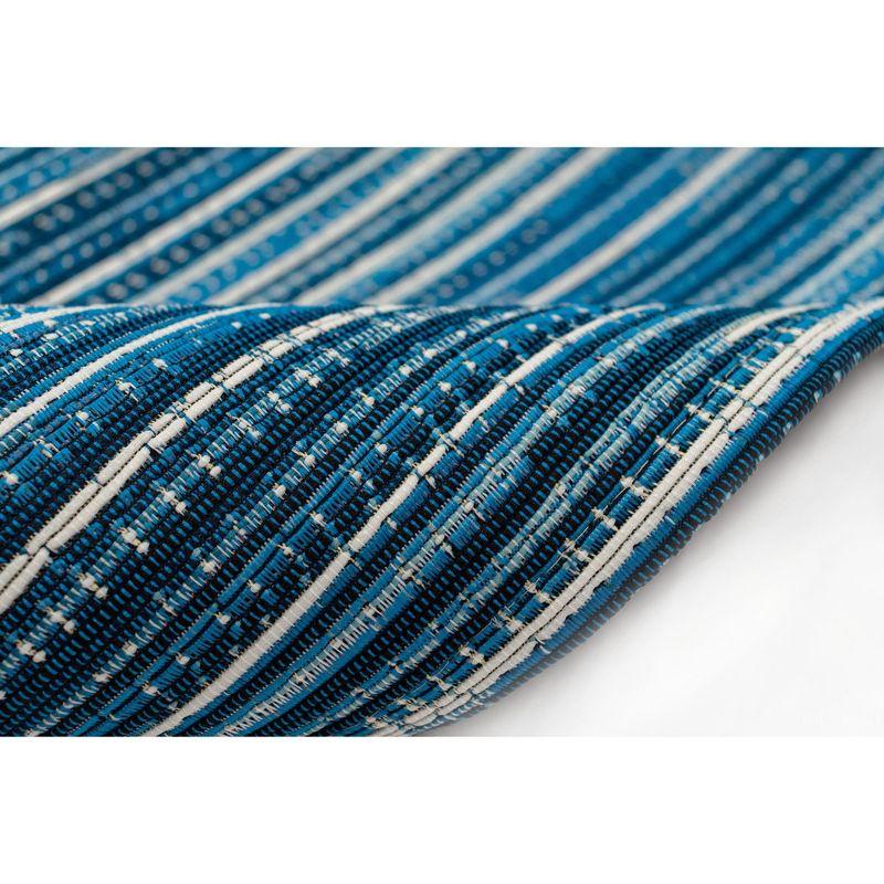 Liora Manne Marina Stripe Indoor/Outdoor Rug Black 1'11" x 7'6"