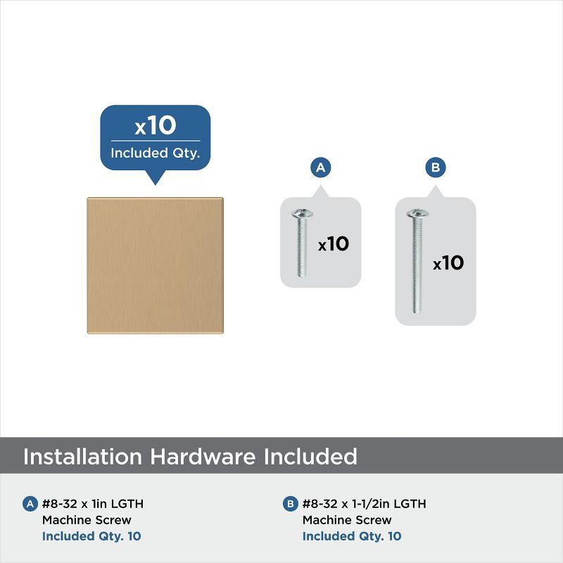 Pedestal 1-1/16" Square Knob Multipack