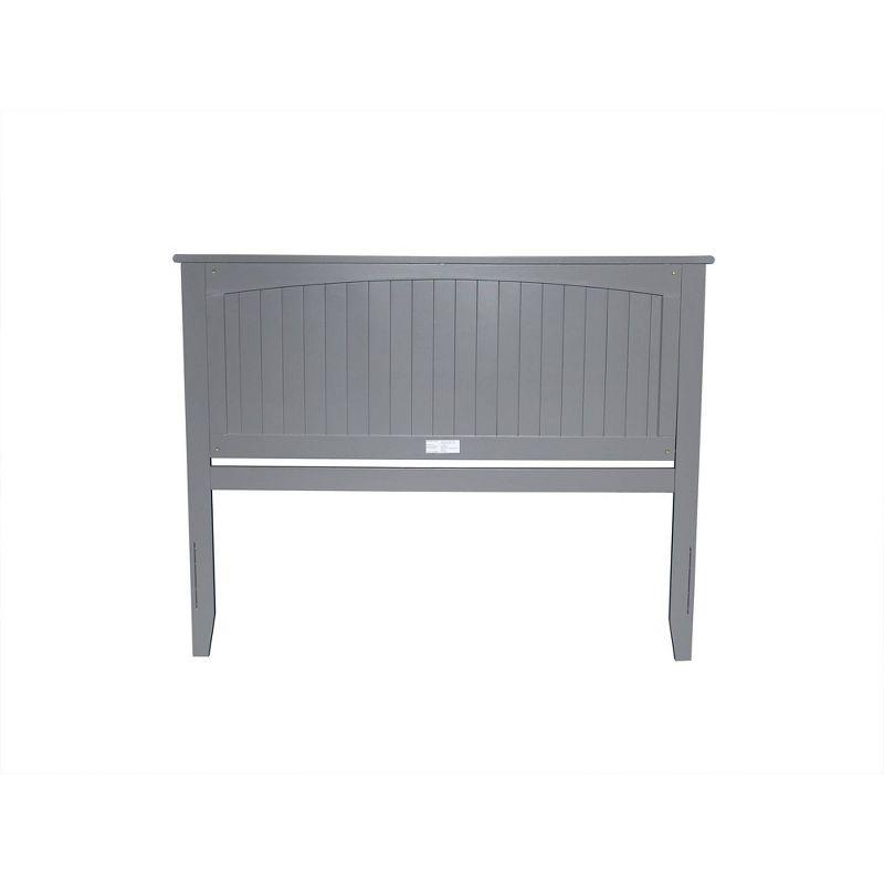 King Nantucket Headboard Gray - AFI: Coastal Cottage Style, Beadboard Design, USB Charger